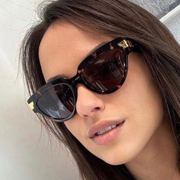 Cat Eye Fashion Vintage Sunglasses Leopard Glasses Unisex Eyewear Brand Designer Shades Gafs