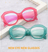 New Candy Color Polygon Square Eyeglasses For Women Vintage New Fashion Plastic Clear Computer Glasses Frame
