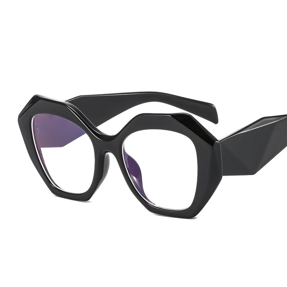 New Candy Color Polygon Square Eyeglasses For Women Vintage New Fashion Plastic Clear Computer Glasses Frame