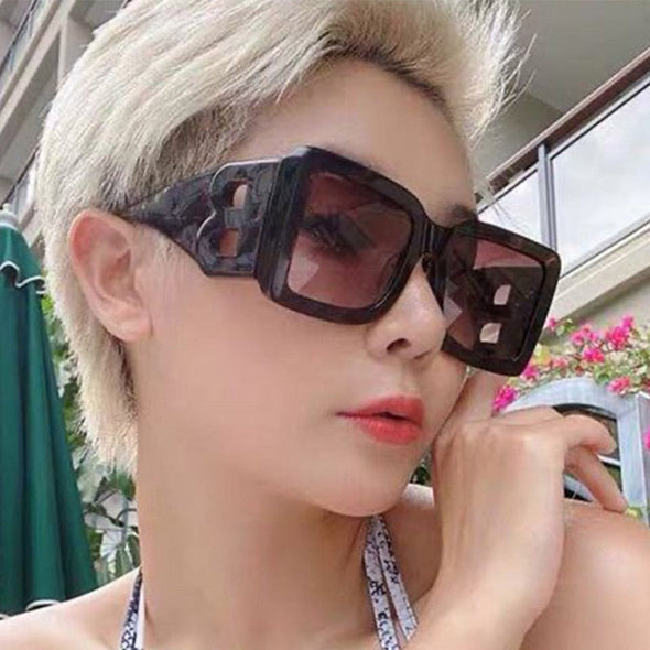 Big Frame Square Ladies Oversized Black Style Shadow Ladies Big Frame Fashion Sunglasses Female Trend Glasses