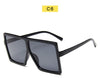 Black Sunglasses Women Square Flat Top Oversized Vintage Retro big frame fashion sunglasses feminine black female glasses