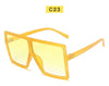 Black Sunglasses Women Square Flat Top Oversized Vintage Retro big frame fashion sunglasses feminine black female glasses