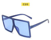 Black Sunglasses Women Square Flat Top Oversized Vintage Retro big frame fashion sunglasses feminine black female glasses