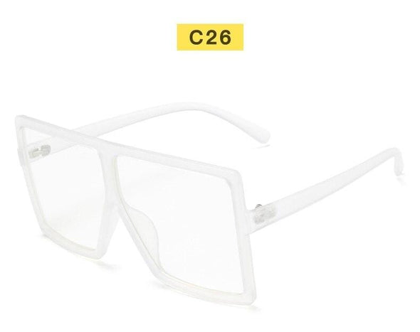 Black Sunglasses Women Square Flat Top Oversized Vintage Retro big frame fashion sunglasses feminine black female glasses