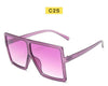 Black Sunglasses Women Square Flat Top Oversized Vintage Retro big frame fashion sunglasses feminine black female glasses