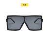 Black Sunglasses Women Square Flat Top Oversized Vintage Retro big frame fashion sunglasses feminine black female glasses