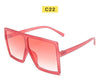 Black Sunglasses Women Square Flat Top Oversized Vintage Retro big frame fashion sunglasses feminine black female glasses