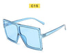Black Sunglasses Women Square Flat Top Oversized Vintage Retro big frame fashion sunglasses feminine black female glasses