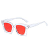 Blue Red Square Sunglasses 2021 Fashion Women's Vintage Shades
