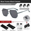 New Fashion Aluminum Photochromic Sunglasses Men Women Polarized Sun Glasses Chameleon Anti-glare Driving Oculos de sol