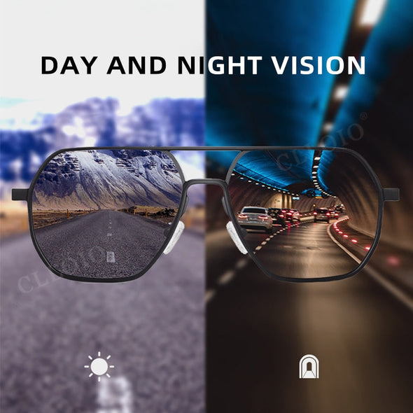 New Fashion Aluminum Photochromic Sunglasses Men Women Polarized Sun Glasses Chameleon Anti-glare Driving Oculos de sol