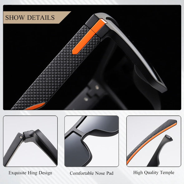 Fashion Polarized Sunglasses For Men Square Oversized Anti Glare Driver Mirror Sun Glasses Women UV400 Goggles Male