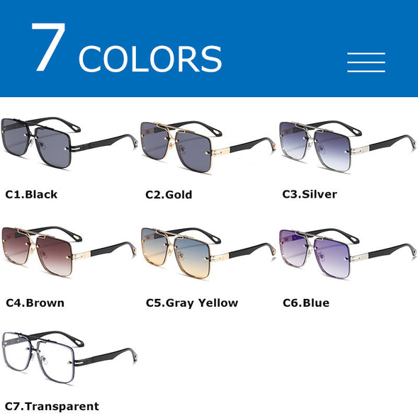 Vintage Sunglasses Women Fashion Trend Square Sun Glasses For Men Brand Designer Driving Shades Ladies