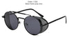 Classic Gothic Steampunk Sunglasses Polarized Men Women Brand Designer Vintage Oval Metal Frame Sun Glasses UV400