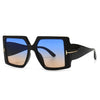 Classic Oversized Square Sunglasses  Leopard Sun Glasses Female Gradient Vintage Big Shades UV400