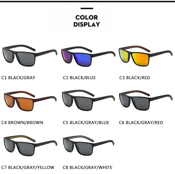 Brand Polarized Sunglasses For Men Plastic Oculos de sol Men's Fashion Square Driving Eyewear Travel Sun Glass