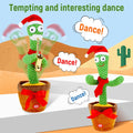 Dancing Cactus Repeat Talking Toy Electronic Plush Toys Can Sing Record Lighten Battery USB Charging Early Education Funny Gift