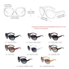 Brand Design Elegant Polarized Oversized Round Sunglasses Women Simple Fashion Big Plastic Ladies Sun Glasses