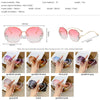Diamond Sunglasses Women UV400 Rimless Vintage Sun Glasses Rhinestone Retro Sunglass Luxury Designer