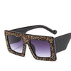 Fashion Diamond Square Sunglasses Women New Luxury Oversized Frame Rhinestone Men Sun Glasses Female  Vintage Shades
