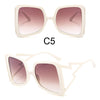 Fashion Oversize Bow Shape Square Sunglasses for Women  New Luxury Brand Big Frame Gradient Sun Glasses Female Summer Shades