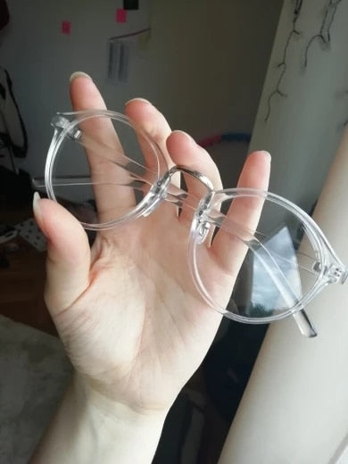 Fashion Transparent round glasses clear frame Women Spectacle myopia glasses  Men EyeGlasses Frame nerd optical frames clear