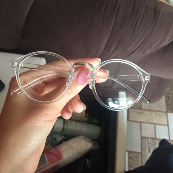 Fashion Transparent round glasses clear frame Women Spectacle myopia glasses  Men EyeGlasses Frame nerd optical frames clear