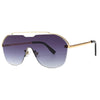 Fashion Trend Oversized Sunglasses Women Sun Glasses Onepiece Windproof Sunglass   UV400 Frameless Retro Sunglasses