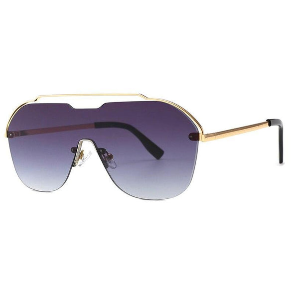 Fashion Trend Oversized Sunglasses Women Sun Glasses Onepiece Windproof Sunglass   UV400 Frameless Retro Sunglasses