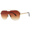Fashion Trend Oversized Sunglasses Women Sun Glasses Onepiece Windproof Sunglass   UV400 Frameless Retro Sunglasses