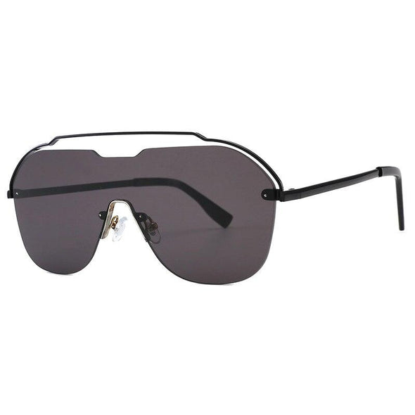 Fashion Trend Oversized Sunglasses Women Sun Glasses Onepiece Windproof Sunglass   UV400 Frameless Retro Sunglasses