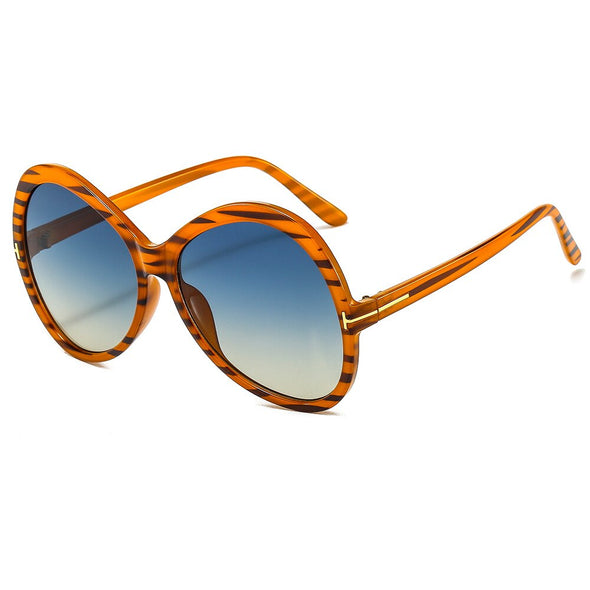 Fashion Vintage Oversized Round Sunglasses Trendy Retro Oval Sun Glasses For Woman Party UV400