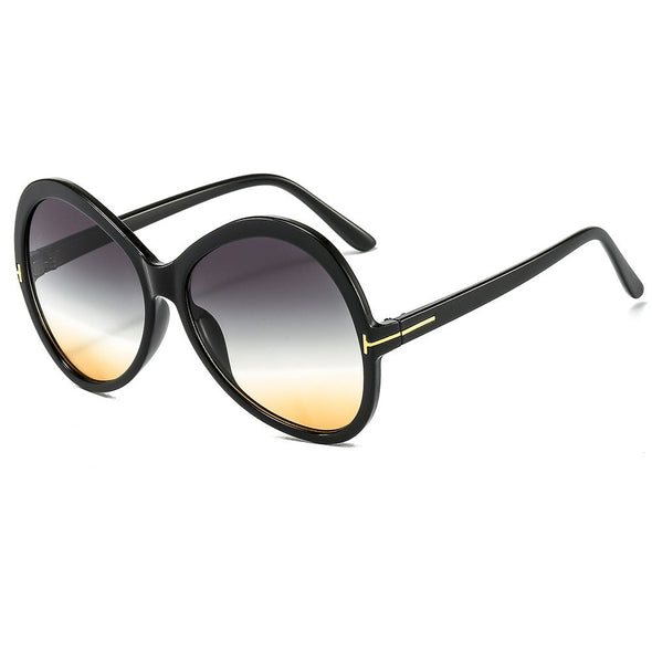 Fashion Vintage Oversized Round Sunglasses Trendy Retro Oval Sun Glasses For Woman Party UV400
