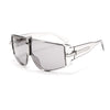 Fashion large eye protection ladies sunglasses  simple steampunk men's sunglasses shade UV400 transparent lens