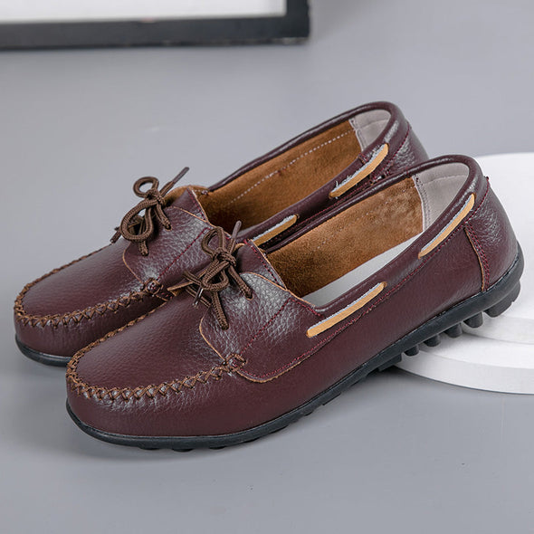 Zoloss Genuine Leather Fashion Women Flats Ballerina Shoes