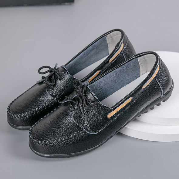 Zoloss Genuine Leather Fashion Women Flats Ballerina Shoes