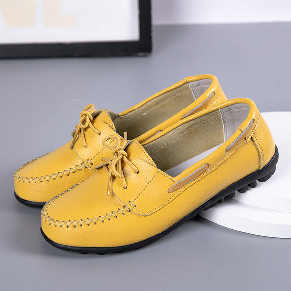 Zoloss Genuine Leather Fashion Women Flats Ballerina Shoes