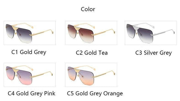 New Fashion Vintage Square Mirror Women Luxury Brand Original Design Silver Grey Sun Glasses