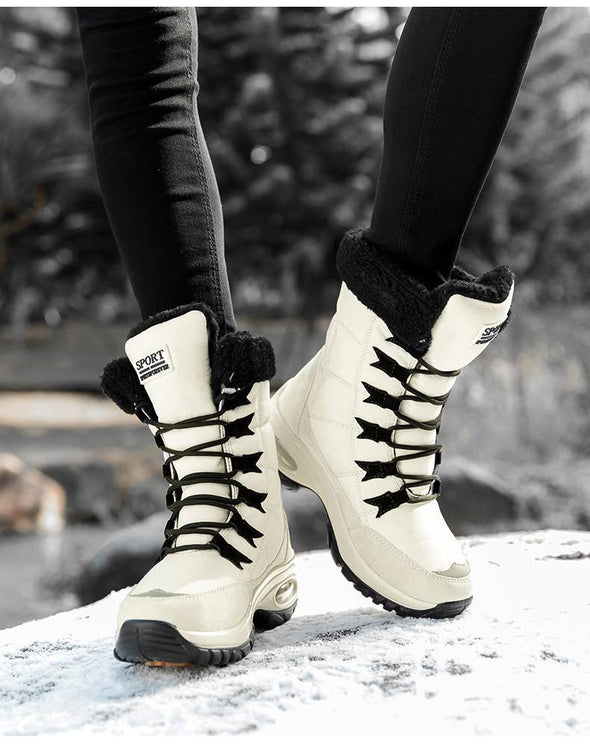 New Winter Women Boots Warm Mid-Calf Snow Boots