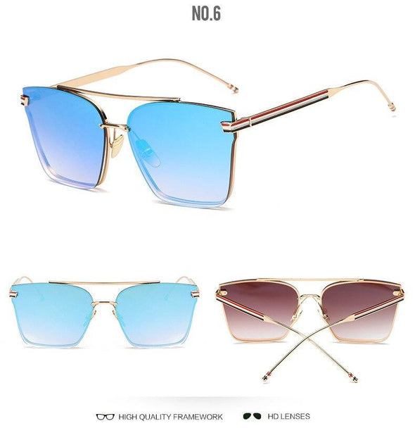 Fashion Flat Top Oversize Square Sunglasses Women Big Frame Luxury Brand Sun Glasses For Female Male