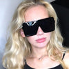 Black Sunglasses Women Square Flat Top Oversized Vintage Retro big frame fashion sunglasses feminine black female glasses