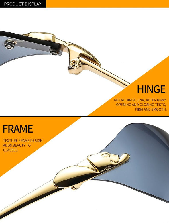 2021 New Arrival Leopard Logo Sunglasses Men Women Fashion Luxury Gradient Lens Alloy Frame Brand Designer Sun Glasses UV400