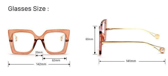 Vintage Glasses Women Men Square Clear Glasses Optical Anti Blue Light