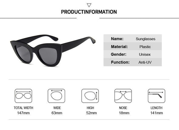 Fashion Round Cat Eye Style Sunglasses Woman Luxury Brand Designer Vintage Sun Glasses Female Glasses