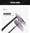 Women Oversized Square Sun Glasses Fashion Imitation Rhinestones Gradient Sunglass