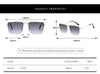 Vintage Women Sunglasses Cutting Lens Gradient Glasses Lace Rectangle Sun Glasses For Ladies Metal Frame Lunette