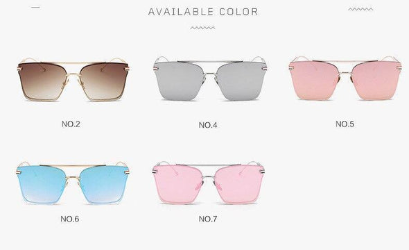 Fashion Flat Top Oversize Square Sunglasses Women Big Frame Luxury Brand Sun Glasses For Female Male