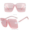 Oversized Square Hollow Luxury Frame Sunglasses Brand Designer Men Women Fashion Shades Uv400 Vintage Glasses
