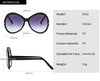 Fashion Vintage Oversized Round Sunglasses Trendy Retro Oval Sun Glasses For Woman Party UV400