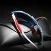 Men Mirror Red Sunglasses Black Frame Sports Goggles Women Cycling UV400 Unisex Bicycle Riding